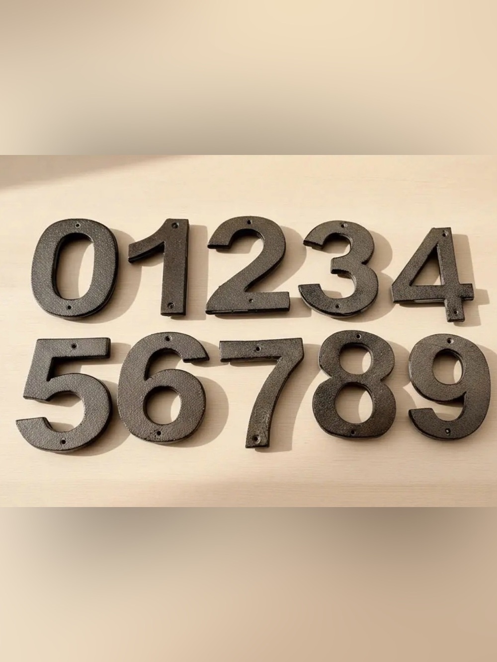 Modern Black House Numbers 0-9
Available 5” cast iron numbers - choose your #’s